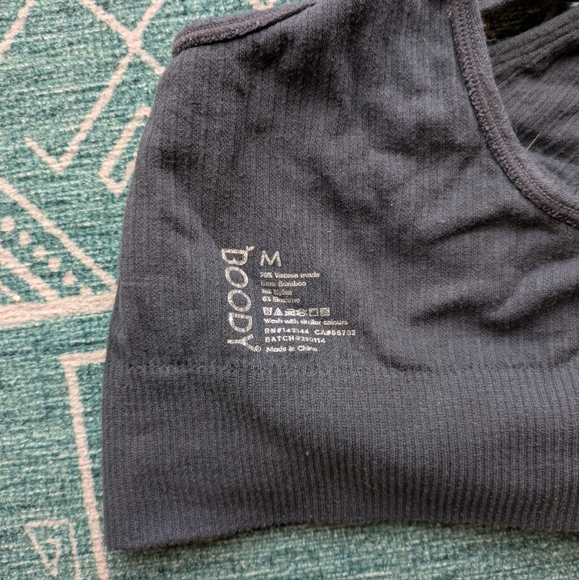 BOODY Ribbed Gray Sports Bra - Picture 3 of 3